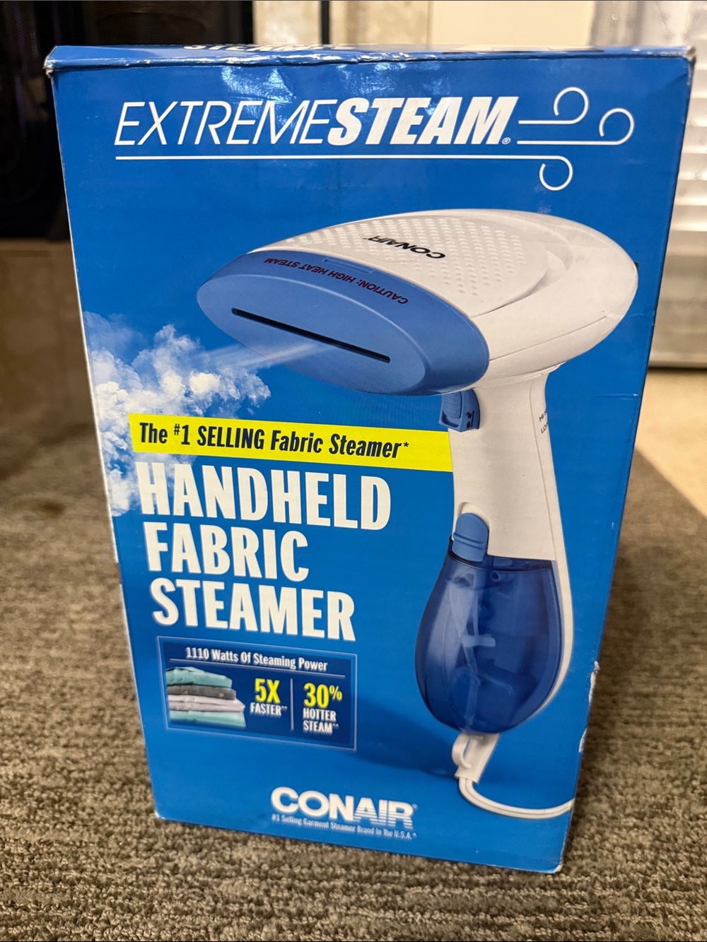 Conair ExtremeSteam Handheld Fabric Steamer - White & Blue